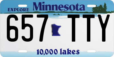 MN license plate 657TTY