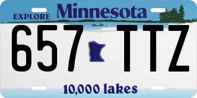 MN license plate 657TTZ