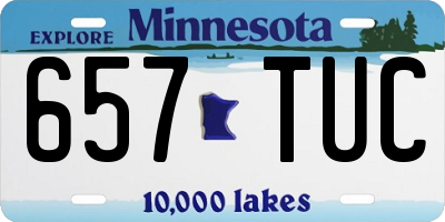 MN license plate 657TUC