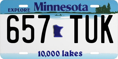 MN license plate 657TUK