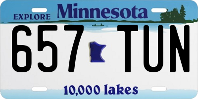 MN license plate 657TUN