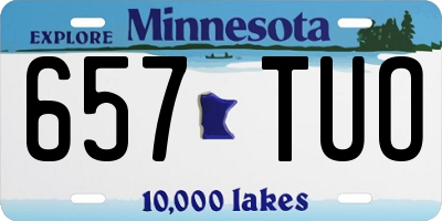 MN license plate 657TUO