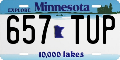 MN license plate 657TUP