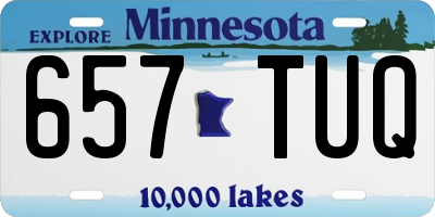 MN license plate 657TUQ
