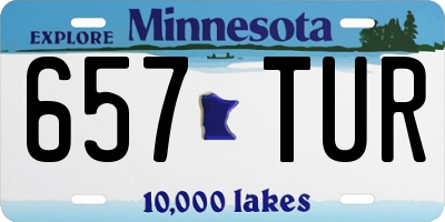 MN license plate 657TUR
