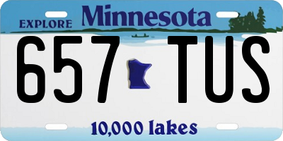 MN license plate 657TUS