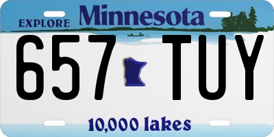 MN license plate 657TUY