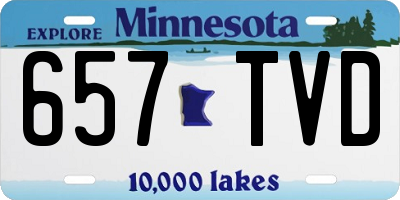 MN license plate 657TVD