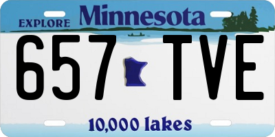 MN license plate 657TVE