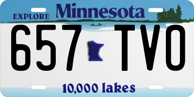 MN license plate 657TVO