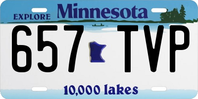 MN license plate 657TVP