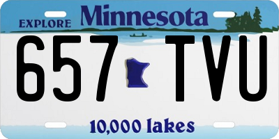 MN license plate 657TVU