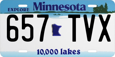 MN license plate 657TVX