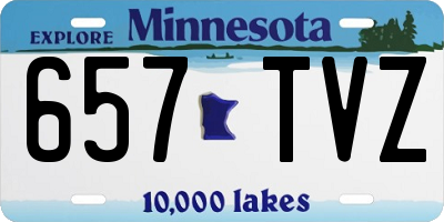 MN license plate 657TVZ