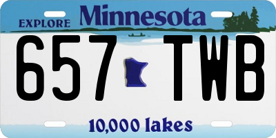 MN license plate 657TWB