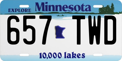 MN license plate 657TWD