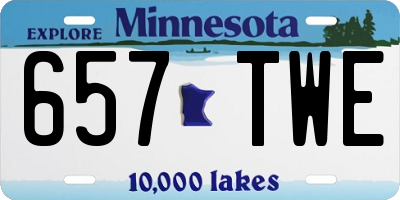 MN license plate 657TWE