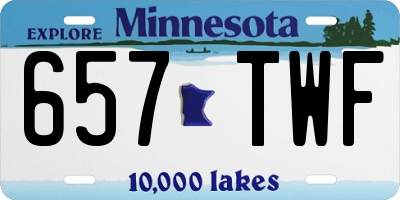 MN license plate 657TWF