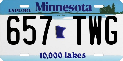 MN license plate 657TWG