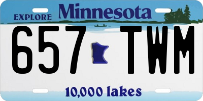 MN license plate 657TWM