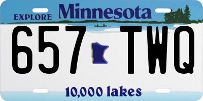 MN license plate 657TWQ