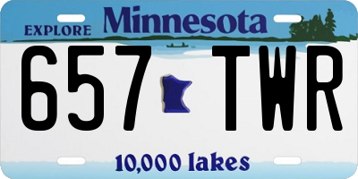 MN license plate 657TWR