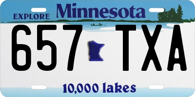 MN license plate 657TXA