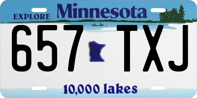 MN license plate 657TXJ