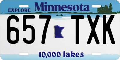 MN license plate 657TXK