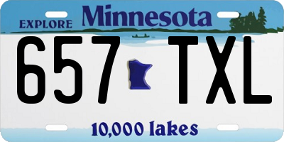 MN license plate 657TXL