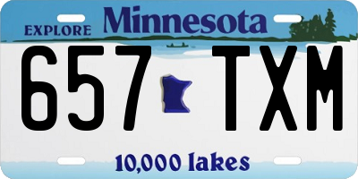 MN license plate 657TXM