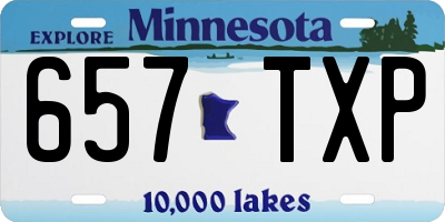MN license plate 657TXP