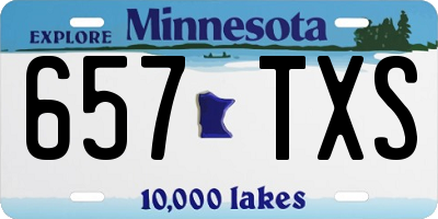MN license plate 657TXS