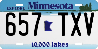 MN license plate 657TXV