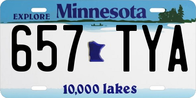 MN license plate 657TYA