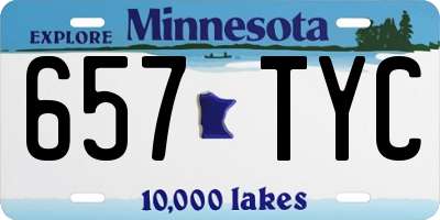 MN license plate 657TYC