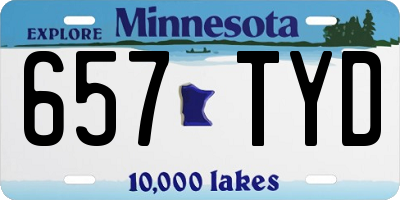 MN license plate 657TYD