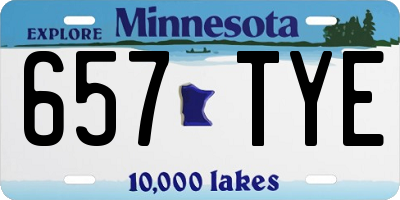 MN license plate 657TYE