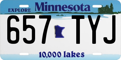 MN license plate 657TYJ