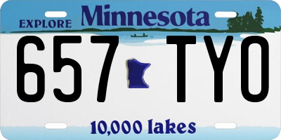 MN license plate 657TYO
