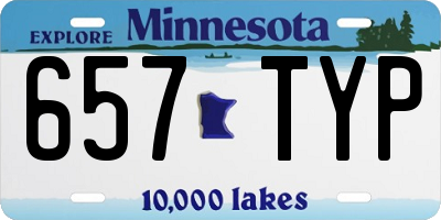 MN license plate 657TYP