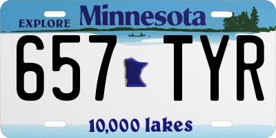MN license plate 657TYR