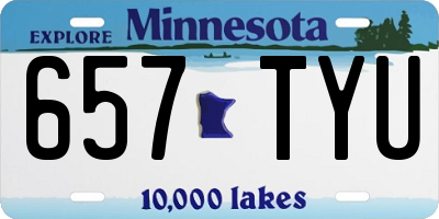 MN license plate 657TYU