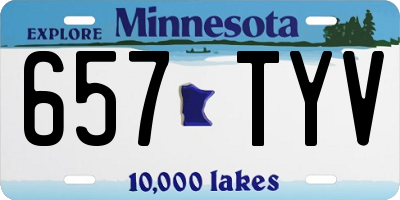 MN license plate 657TYV