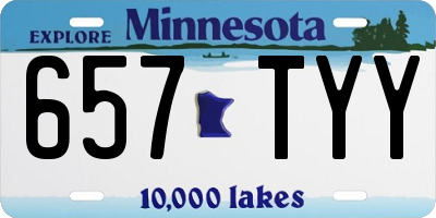 MN license plate 657TYY