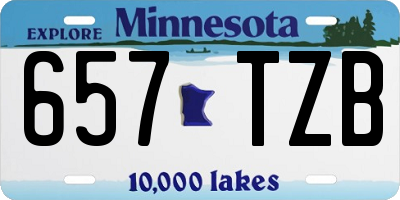 MN license plate 657TZB