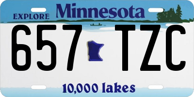 MN license plate 657TZC