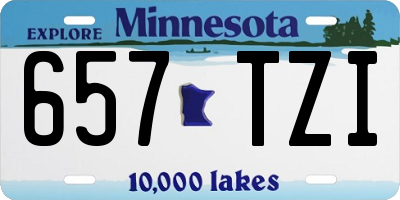 MN license plate 657TZI