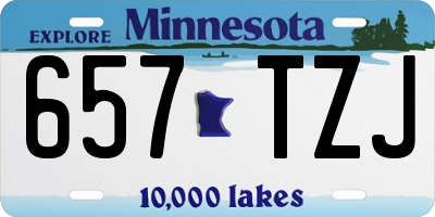 MN license plate 657TZJ
