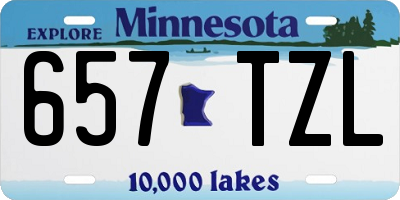 MN license plate 657TZL